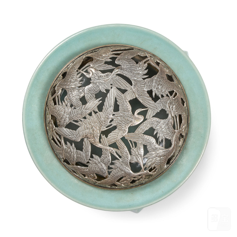 明治時代 青釉爐 | A CELADON-GLAZED INCENSE BURNER - 图2